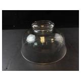 Princess House Heritage Crystal Glass Etched Floral Bowl - Clear Glass Serving Bowl