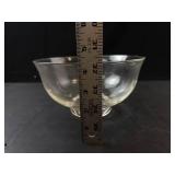 Princess House Heritage Crystal Glass Etched Floral Bowl - Clear Glass Serving Bowl