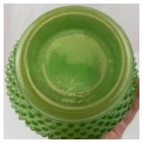 Vintage Fenton Springtime Green Hobnail Vase with Ruffled Rim **High Resale Value**