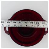 Anchor Hocking Coronation Royal Ruby Red Glass Serving Bowl with Handles