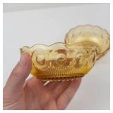 2 Bartlett Collins Manhattan Bowls & 1 Anchor Hocking Green Glass Custard Cup