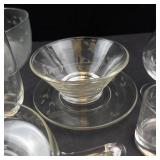 Dorset Pink Rose Stem Glassware Dining Set - Assorted Pieces