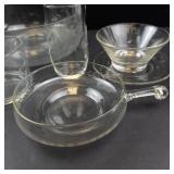 Dorset Pink Rose Stem Glassware Dining Set - Assorted Pieces