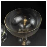 Giant Jumbo Cocktail Champagne Glass & Etched Glass Footed Vase (Lot of 2)