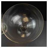 Giant Jumbo Cocktail Champagne Glass & Etched Glass Footed Vase (Lot of 2)