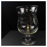 Giant Jumbo Cocktail Champagne Glass & Etched Glass Footed Vase (Lot of 2)