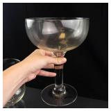 Giant Jumbo Cocktail Champagne Glass & Etched Glass Footed Vase (Lot of 2)