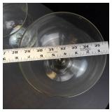 Giant Jumbo Cocktail Champagne Glass & Etched Glass Footed Vase (Lot of 2)