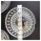Crystal Glass 3-Piece Set - Lidded Dish, Pedestal Bowl & Bowl