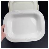 Corning Casual Elegance Oval Covered Casserole Dish with Rubber Lid