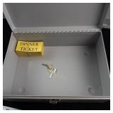 Lot of 5 Plano Double-Sided Storage Containers & Metal Cash Box with Keys