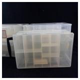Lot of 5 Plano Double-Sided Storage Containers & Metal Cash Box with Keys