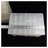 Lot of 5 Plano Double-Sided Storage Containers & Metal Cash Box with Keys
