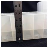 Lot of 5 Plano Double-Sided Storage Containers & Metal Cash Box with Keys