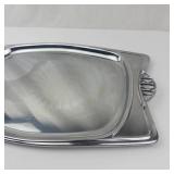 Milbern Creations Vintage Chrome Serving Tray with Decorative Handles (1960s)