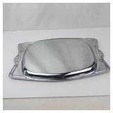 Milbern Creations Vintage Chrome Serving Tray with Decorative Handles (1960s)