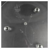 Princess House Heritage Etched Crystal Footed Serving Plate - Four Feet