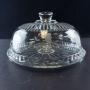 Princess House Clear Glass Covered Cake Plate with Dome
