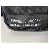 Adidas MLS Youth Guard - Black/White L: Protective Polypropylene Shin Pads