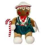 Vintage 1990 Set of Target Christmas Gingerbread Girl Stuffed Plush Dolls
