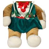 Vintage 1990 Set of Target Christmas Gingerbread Girl Stuffed Plush Dolls