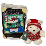 Vintage 1993 Santa Bear from Dayton Hudson "World Traveler" Santa Bear