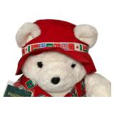 Vintage 1993 Santa Bear from Dayton Hudson "World Traveler" Santa Bear