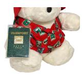 Vintage 1993 Santa Bear from Dayton Hudson "World Traveler" Santa Bear