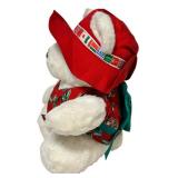 Vintage 1993 Santa Bear from Dayton Hudson "World Traveler" Santa Bear