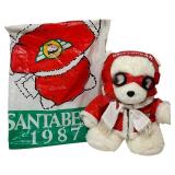 Vintage 1987 Dayton Hudson Santa Bear "Aviator" Santa Bear