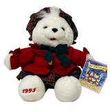 Vintage 1993 Kmart Christmas Teddy Bear Commemorating the 150th Anniversary of Charles Dickens