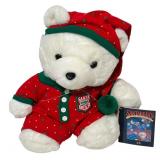 Vintage 1990 Santa Bear  "Sweet Dreams in Dreamland" Plush Toy Bear