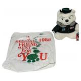 vintage 1989 Dayton Hudson "Bully Bear" Christmas plush