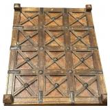 Antique Indian Carved Wood Dowry Chest