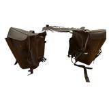 Milwaukee Leather SH57402ZB Black Medium Zip-Off PVC Throw Over Riveted Motorcycle Saddlebag