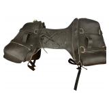 Milwaukee Leather SH57402ZB Black Medium Zip-Off PVC Throw Over Riveted Motorcycle Saddlebag