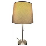 IKEA VIKHAMMER Nightstand*, Black; with Lamp