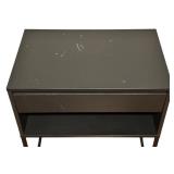 IKEA VIKHAMMER Nightstand*, Black; with Lamp