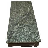 Bombay Company Neoclassical Empire Style Mahogany Marble Top Console Table with Decor Vase/Bottle