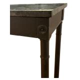 Bombay Company Neoclassical Empire Style Mahogany Marble Top Console Table with Decor Vase/Bottle