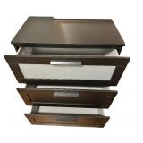 IKEA BRIMNES 3-Drawer Chest in Brown with Frosted Glass, Qty 2
