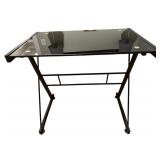 Glasstop Computer Desk with Computer Chair Bundle