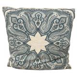 Armless Accent Chair (2) with Rubber Wood Legs and Throw Pillows (3)