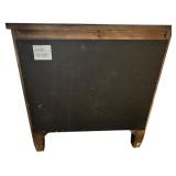 Nightstand-2-Drawers With Pull-Out Shelf and Lamp