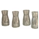 Clear Glass Carafes/Decanters - Qty 4 | 8" tall, 3.25"D
