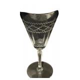 Vintage Fostoria "Washington/Eileen" Etched Crystal Water Goblets - Tall - Qty 2 | 7.5" tall, 3.5"D