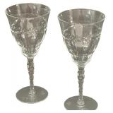 Twist Stem Optic Wine Glasses - Medium/Thin- Qty 2 | 7 5/8" tall, 3.5"D