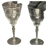 Twist Stem Optic Wine Glasses - Medium/Thin- Qty 2 | 7 5/8" tall, 3.5"D
