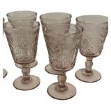 Fortessa Debutante Pink Water Goblets - Qty 6 | 5.5" tall, 2 7/8"D | BOX 22