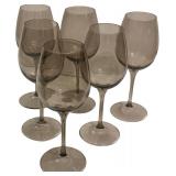Invino Wine Goblet-Grey Smoke - Qty 6 | 9" tall, 2"D | BOX 22